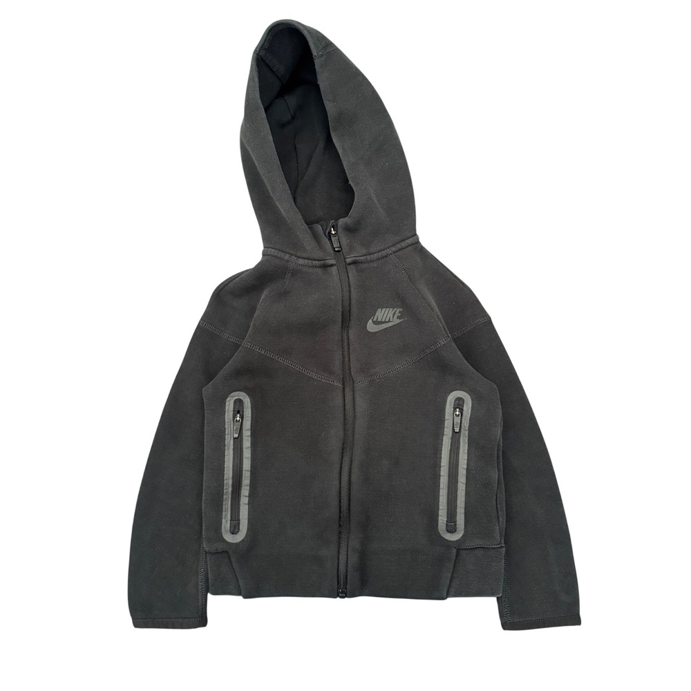 Nike Sportswear Tech Fleece Full Zip Hoodie Kids Size 4 Black CU9223-010